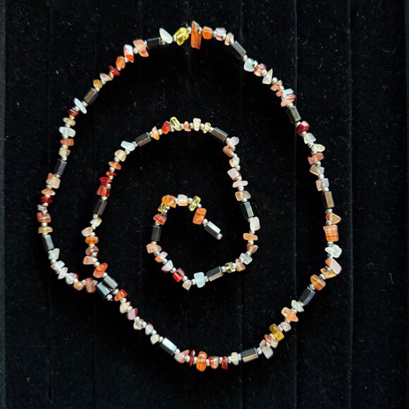 Versatile Magnetic Necklace - 24", Grounding & Loving Stones - Picture 3 of 3